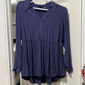 NWT torrid dark, dusty blue top with fluttered hem